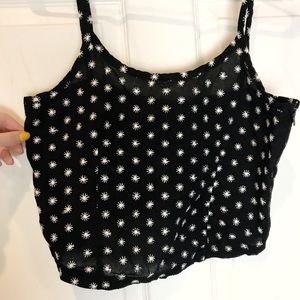 Black and white crop top